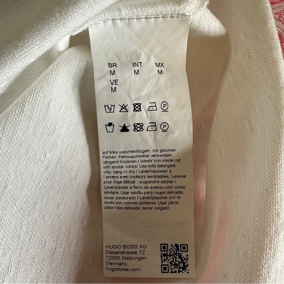 Hugo Boss Slim Fit Cotton Linen T Paxton Polo White M - Picture 6 of 9